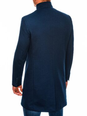 Men's mid-season coat C430 - navy | Ombre Clothing | MLwear Men Image 01