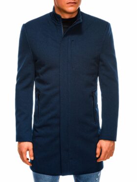 Men's mid-season coat C430 - navy | Ombre Clothing | MLwear Men Image